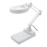 LT-86C White glass Adjustable Desktop Magnifying Glass Lamp Long Arm Light On/Off With LED Light Plastic Magnifying Glass